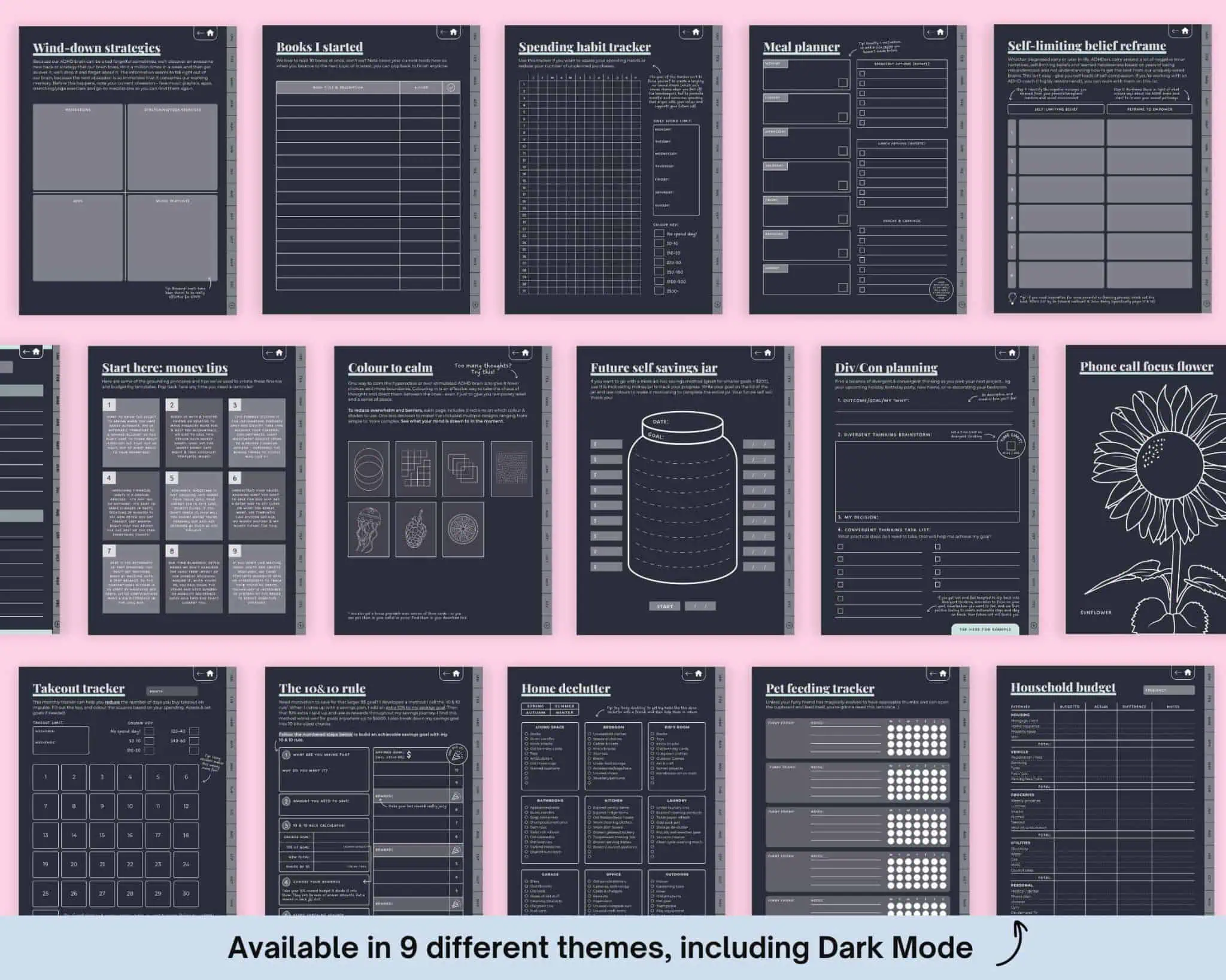 Future-ADHD-Digital-Planner-mockups-Dark-mode-2048x1638